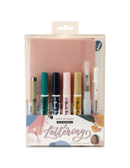 SET INICIACIÓN LETTERING ROSA TALENS