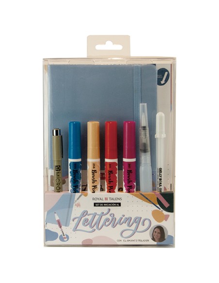 SET INICIACIÓN LETTERING AZUL TALENS