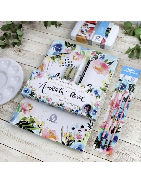 SET ACUARELA FLORAL TALENS