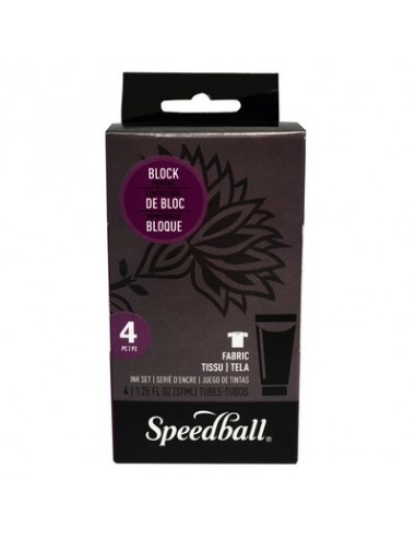 Kit 4 tintas para tejidos Speedball®