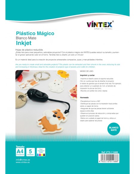 Plástico Mágico imprimible para Inkjet de VINTEX