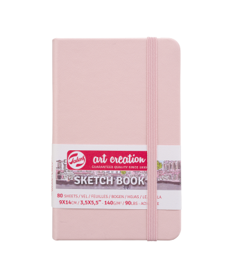 CUADERNOS DE BOCETOS HOJAS ROSA PASTEL