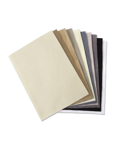 Láminas de fieltro Colores neutros A4