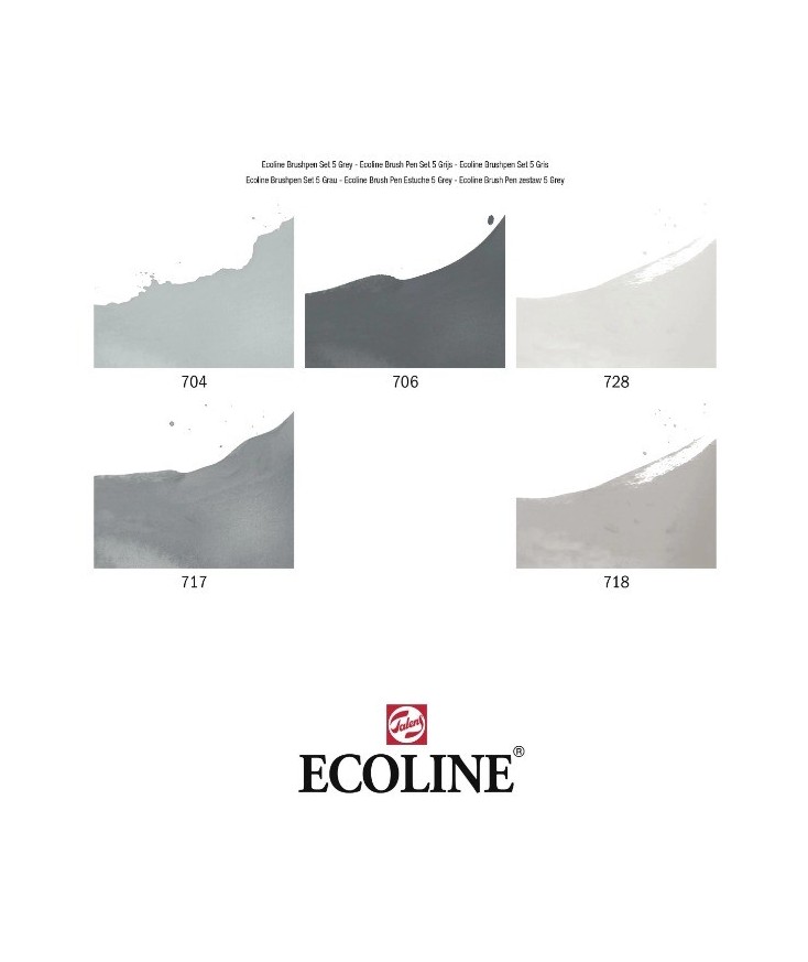 Estuche rotuladores grises Ecoline Talens