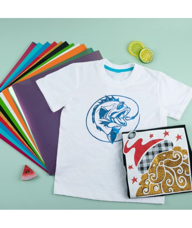 Pack Vinilo textil 27 colores + Teflón (30.5cm x 30.5cm) Loklik