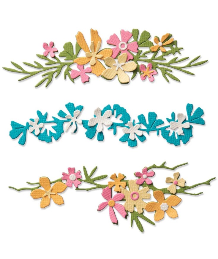 Troqueles Thinlits Ramas con flores (7uds)