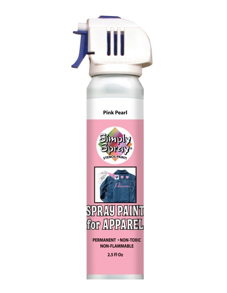 Simply Spray Stencil Paint Pink Pearl para tela