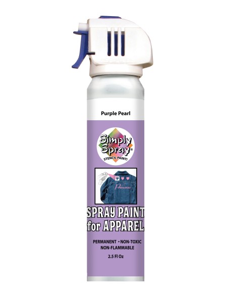 Simply Spray Stencil Paint Purple Pearl para telas