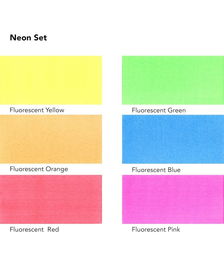 Pack 6 Tintas acrílicas Flúor FW Daler Rowney