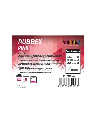 Rubbex Pink Material para Sellos 6...