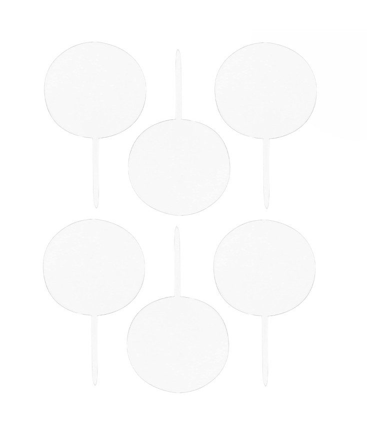 Toppers metacrilato reutilizables 6uds Vintex