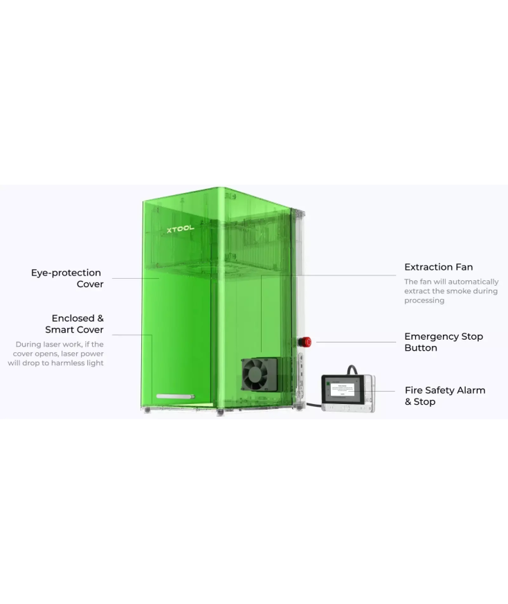 Xtool F1 láser Fibra + Diodo 20W