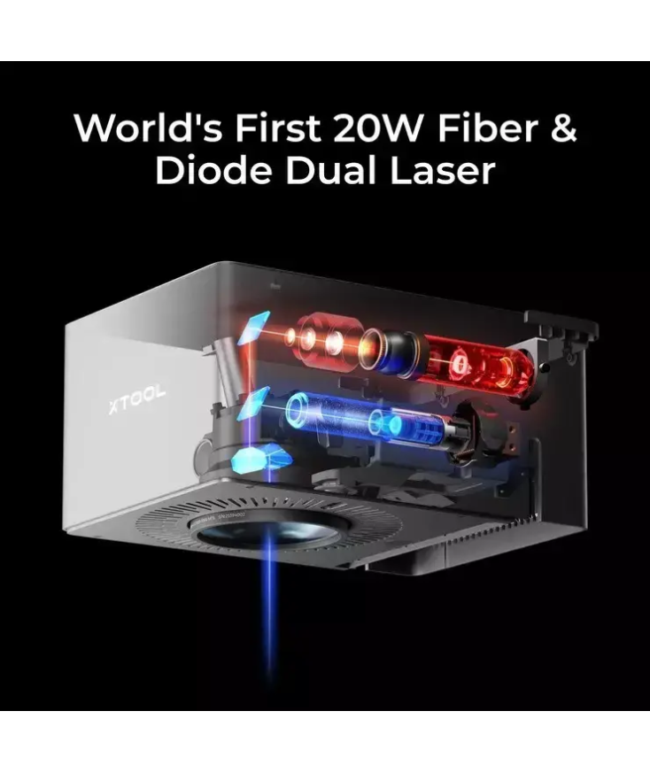 Xtool F1 láser Fibra + Diodo 20W