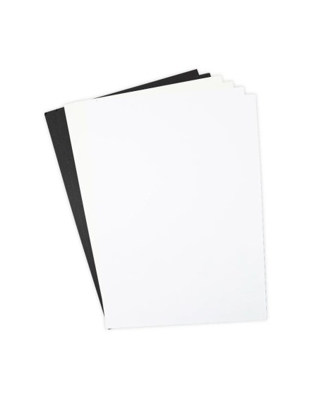 Cartulinas tonos negro, marfil y blanco (60uds) Sizzix