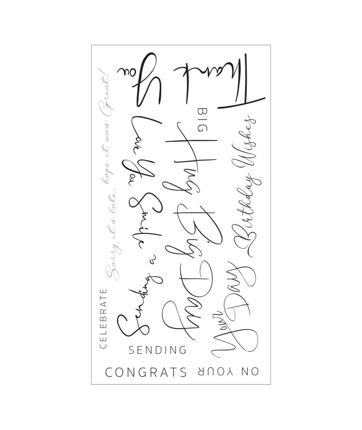 Juego de sellos transparentes Daily Sentiments