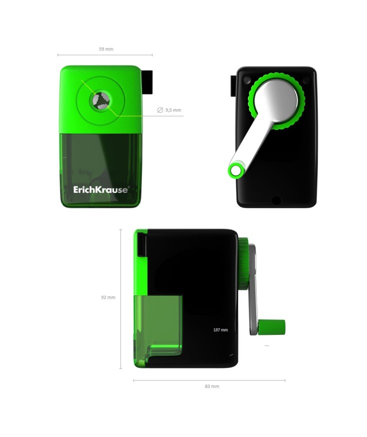 Sacapuntas mecánico con depósito