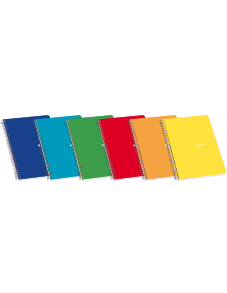 ENRI 21,5X31,5 Tapa Dura Cuaderno espiral Pauta 3 con margen 80 Hojas surtido