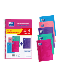 PACK 4+1 Cuaderno Espiral...