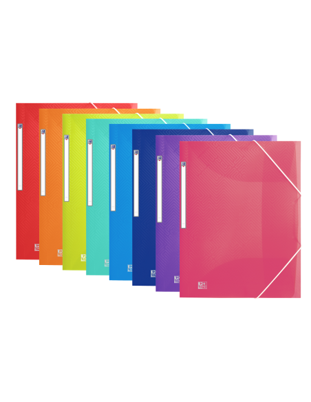 CARPETA DE GOMAS A4+ - Tapa plástico - Lomo 25 mm 3 solapas OXFORD URBAN