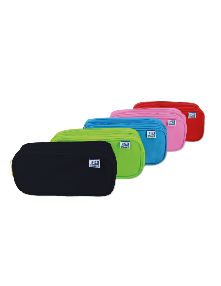 Estuche Triple 3 cremalleras poliéster 22,5 x 11 x 7 cm  OXFORD KANGOO KIDS